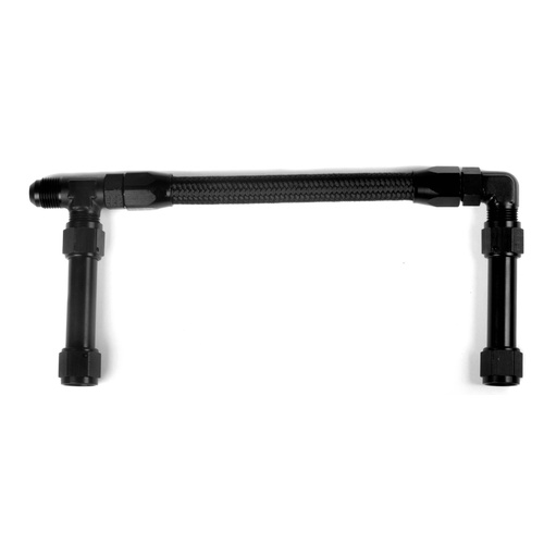 Holley Fuel Line, Braided Flex, Nylon/Rubber, Black Aluminium Fittings, -8 AN, Ultra Series, Kit