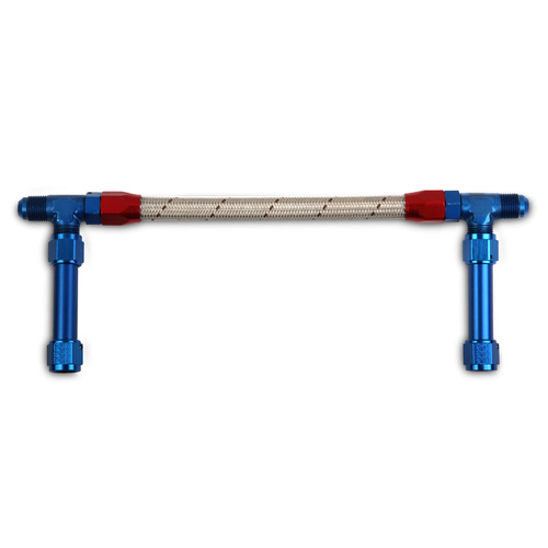 Holley Fuel Line, Braided Flex, Steel, Aluminium Red/Blue Fittings, -8 AN Male, -8 AN Female, Ultra 4500HP, Kit