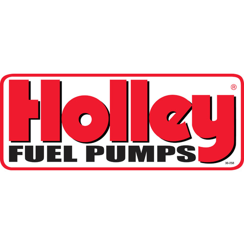 Holley Decal, Vinyl, Self-Stick, Fuel Pump Logo, Red, White, Black, Each