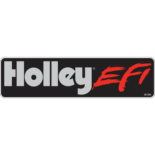 Holley Decal, Vinyl, Black/Silver/Red, EFI Logo, Each