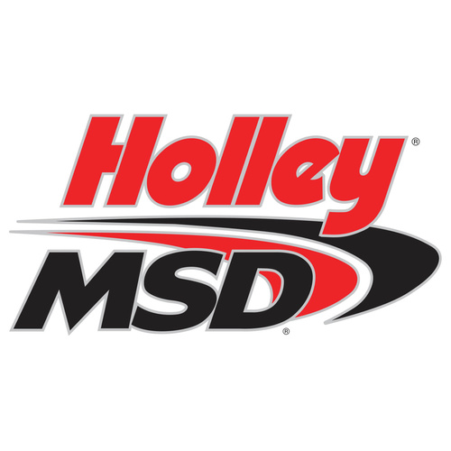 Holley Decal, Vinyl, Adhesive Back, Red, Black, /MSD Logo, Each