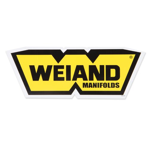 Weiand Manifolds Decal Small, Weiand Manifold Decal; Yellow & Black, Yellow And Black