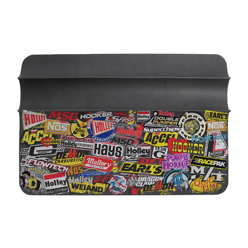 Holley Fender Cover, /MSD Sticker Bomb Logo, 34 in. Length x 26 in. Width, Black Vinyl/Foam, Each