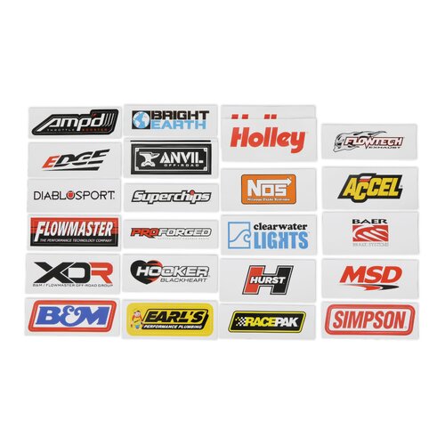Holley Sticker Pack For Truck Enthusiasts, 24 stickers of Holley truck brands