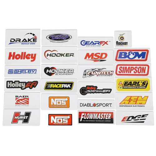 Holley Sticker Pack For Muscle Car Enthusiasts, 24 stickers of Holley muscle car brands
