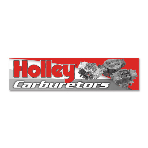 Holley Banner, Vinyl, Carburetors Logo, 96 in. Length, 23 in. Width, Each