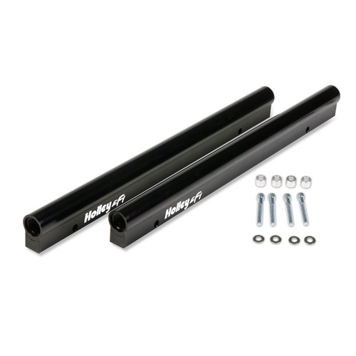 Holley EFI Fuel Rails, Hi-Rams, Aluminium, Black Anodised, For Chevrolet, Kit