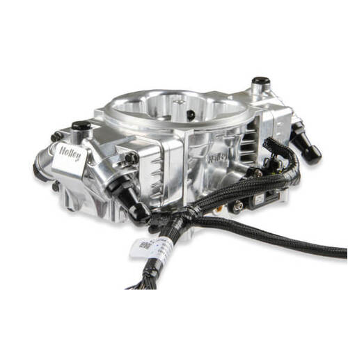 Holley EFI Holley Throttle Body, X Stealth, 100 lb/hr @ 58.5 PSI, 650 HP, Shiny, 4 Injectors, Each