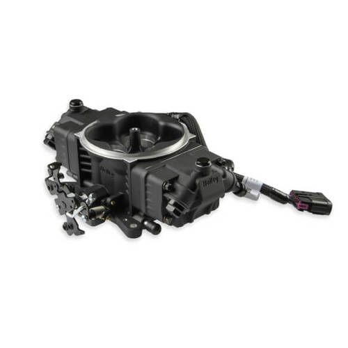 Holley EFI Holley Throttle Body, X Stealth, 100 lb/hr @ 58.5 PSI, 650 HP, Black, 4 Injectors, Each