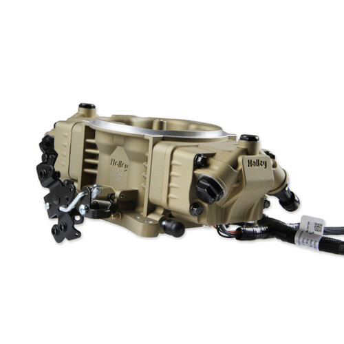 Holley EFI Holley Throttle Body, X Stealth, 100 lb/hr @ 58.5 PSI, 650 HP, Gold, 4 Injectors, Each