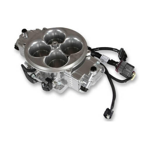 Holley EFI Holley Throttle Body, X Stealth, 100 lb/hr @ 58.5 PSI, Shiny, 8 Injectors, Each