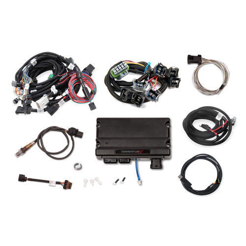 Holley EFI Engine Management Systems, Terminator X, Plug and Play Harness, 02 Sensor, For Ford, Modular, 2 or 4 V, Smart Coil, EV1 Injector, Kit