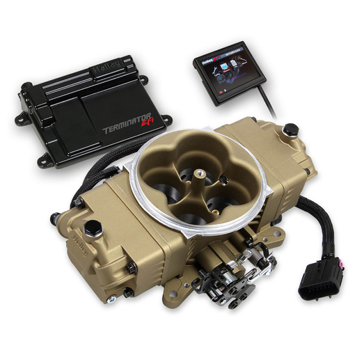 Holley EFI Fuel Injection System, Terminator Stealth EFI, Gold Throttle Body, Kit