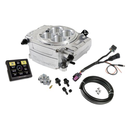 Fuel Injection Systems, Sniper 2 Upgrade Kit, 4150 Throttle Body. 650 Max HP, Polished, Regulator, Fittings, Kit