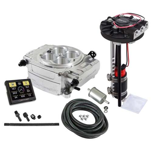 Holley Fuel Injection System, Holley Sniper 2 EFI, Self-Tuning, Returnless, Polished Throttle Body, Kit