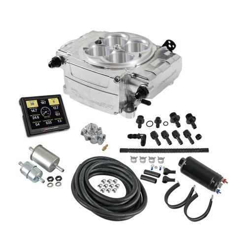 Holley Fuel Injection System, Holley Sniper 2 EFI, Self-Tuning, Master Kit, Polished Throttle Body, Kit