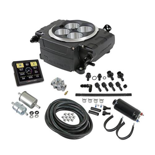 Holley Fuel Injection System, Holley Sniper 2 EFI, Self-Tuning, PDM, Fuel Master Kit, Black Throttle Body, Kit