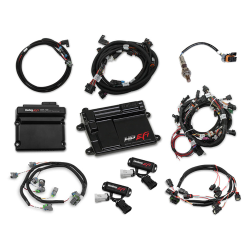 Holley EFI Engine Management System, HP EFI ECU and Harness, NTK Wideband Oxygen Sensor, For Ford, 5.0L, Kit