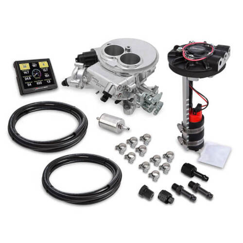 Sniper EFI Holley Master Kit, 2300, 100 lb/hr @ 58.5 PSI, 350 HP, Ford C4/C6, Shiny, Kit