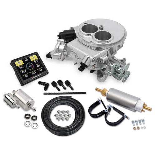 Sniper EFI Sniper Fuel Injection System, Holley EFI 2300, Master Kit, 350 HP Support, Polished Throttle Body, Kit