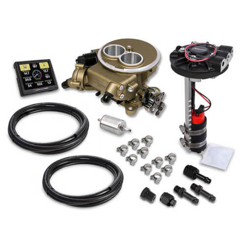 Sniper EFI Holley Master Kit, 2300, 100 lb/hr @ 58.5 PSI, 350 HP, Ford C4/C6, Gold, Kit