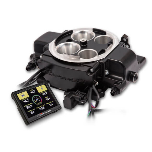 Sniper EFI Sniper Fuel Injection System, Holley EFI, Spread Bore Flange, Self-Tuning, Tuning Kit, Black Throttle Body, Kit