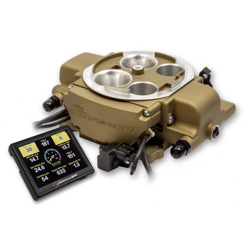 Sniper EFI Sniper Fuel Injection System, Holley EFI, Spread Bore Flange, Self-Tuning, Tuning Kit, Gold Throttle Body, Kit