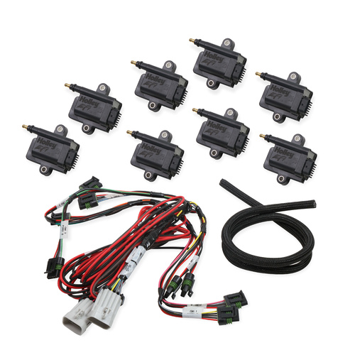 Holley EFI Smart Coil, Coil Near Plug, HEI Style Tower, DIS, V8, Epoxy, Set of 8