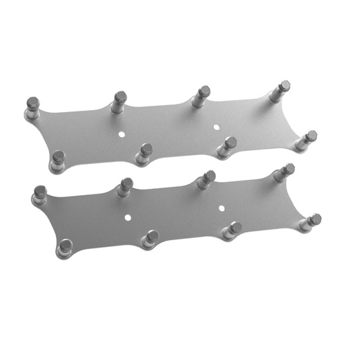 Holley EFI Ignition Coil Brackets, Gen I Coil Pack Style, Square, Aluminium, Natural, Pair