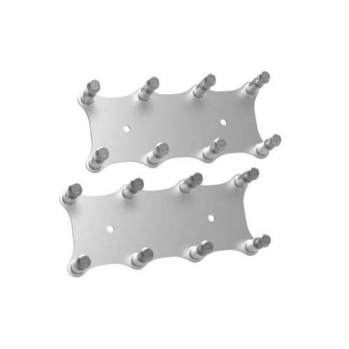 Holley EFI Ignition Coil Brackets, Gen V Coil Pack Style, Square, Aluminium, Natural, Pair