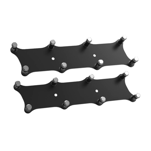 Holley EFI Ignition Coil Brackets, Gen I Coil Pack Style, Square, Aluminium, Black, Pair