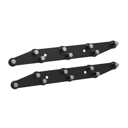Holley EFI Ignition Coil Brackets, Gen II Coil Pack Style, Rectangular, Aluminium, Black, Pair