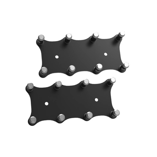 Holley EFI Ignition Coil Brackets, Gen III Coil Pack Style, Rectangular, Aluminium, Black, Pair