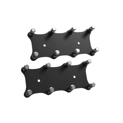 Holley EFI Ignition Coil Brackets, Gen V Coil Pack Style, Square, Aluminium, Black, Pair