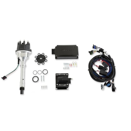 Holley Ignition Combo, EFI Hyperspark, Ignition Box, Distributor, Coil, Wiring Harness, Chevy Big/Small Block, Kit