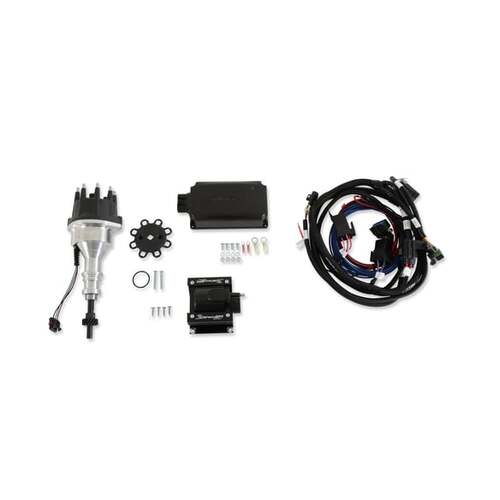 Holley Ignition Combo, EFI Hyperspark, Ignition Box, Distributor, Coil, Wiring Harness, SB Ford, 289,302W Kit