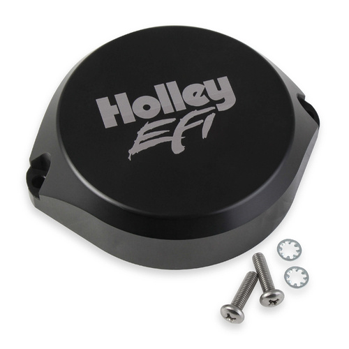 Holley EFI Distributor Cap, Screw Down, Black, Blank Cap for Coil-On-Plug Applications, Billet Aluminium, Each