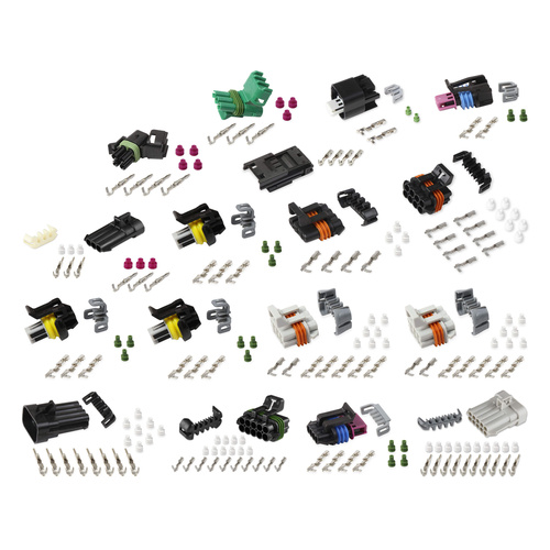 Holley EFI Weatherproof Connectors, EFI Main Harness Connector Kit, Connectors, Pins, Seals, GM, TPI/MPFI, Kit