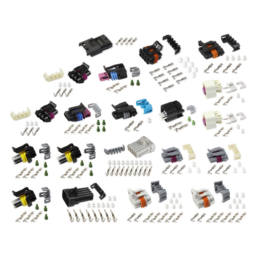 Holley EFI Weatherproof Connectors, EFI Main Harness Connector Kit, Connectors, Pins, Seals, For Chevrolet, LSX, Kit