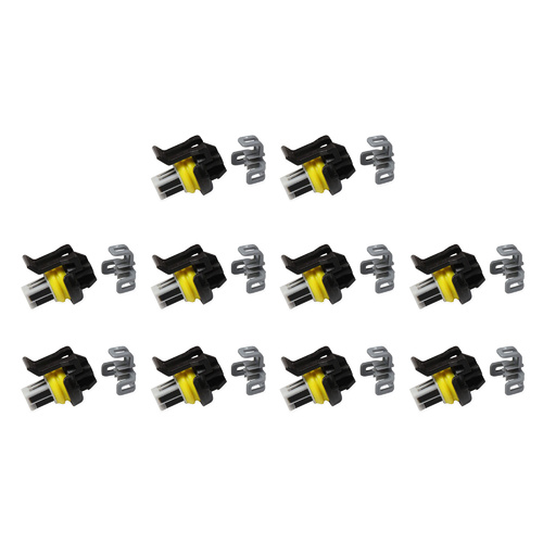Holley EFI Wiring Connectors, Throttle Position Sensor, Female, Black, Set of 10