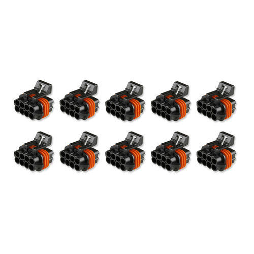 Holley EFI Input/Output Connectors, Metripack, 8-Pin, Female, Set of 10