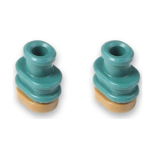 Holley EFI Weatherpack Seals, Wiring Connector Replacement Parts, Weatherproof, Teal Green, DMS Series, Set of 100