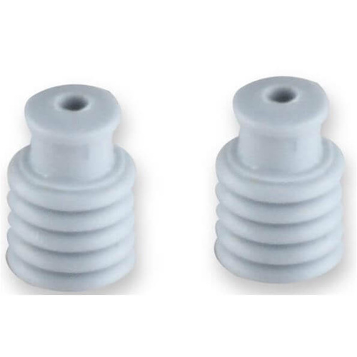 Holley EFI Weatherpack Seals, Wiring Connector Replacement Parts, Weatherproof, White, 18 To 22-gauge, RFW Series, Set of 100