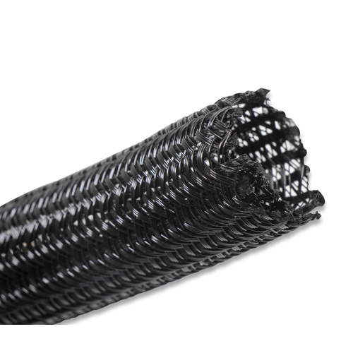 Holley EFI Convoluted Tubing, Split Wire, Black, Plastic, 0.50 in. Diameter, 10 ft. Length