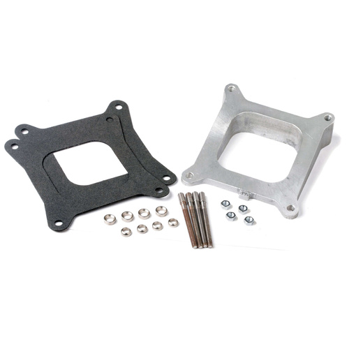 Holley Carburetor Spacer, Aluminium, 1.625 in. Thick, Open, Square Bore, Each