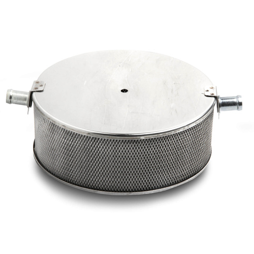 Holley Flame Arrestor, Stainless Steel, Natural, 5.75 in. Diameter x 3.75 in. Overall Height, 5.125 in. Inlet, Each