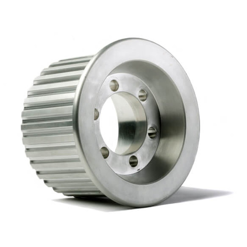Weiand Supercharger Pulley, Gilmer Style, 34-tooth, Billet Aluminium, Natural, Each