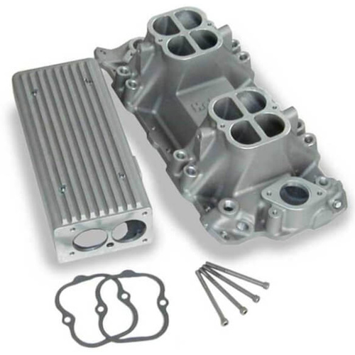 Weiand Intake Manifold, EFI, High Rise, 10.25/10.25 in. Height, Idle-6500 RPM, For Chevrolet SB Gen I, Satin, Each