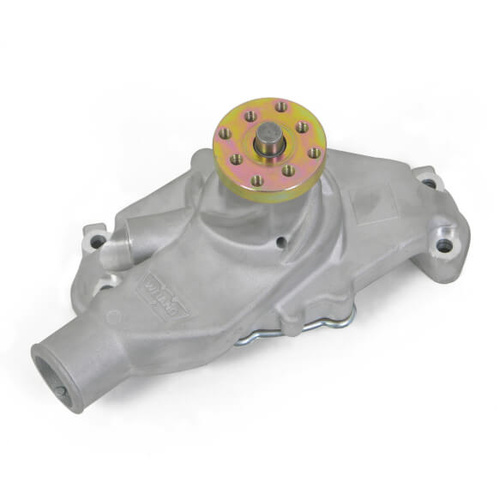 Weiand Water Pump, Mechanical, Action Plus, Short, High-Volume, Aluminium, Natural, For Chevrolet, Small Block, Each