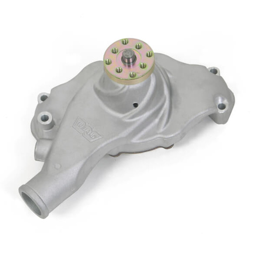 Weiand Water Pump, Mechanical, Action Plus, Short, High-Volume, Aluminium, Natural, For Chevrolet, Big Block, Each